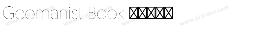 Geomanist Book字体转换